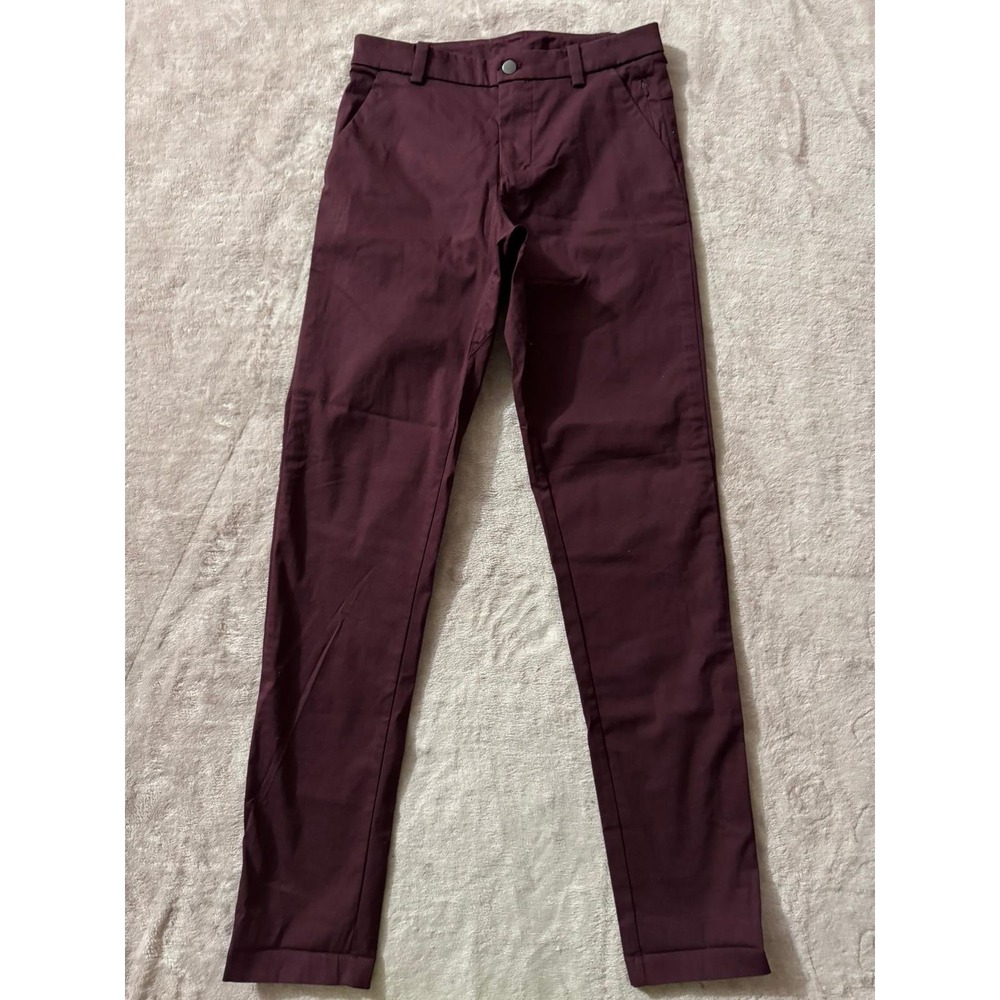 Lululemon ABC Pants Men's Burgundy Casual Everyday Comfort Size 28
